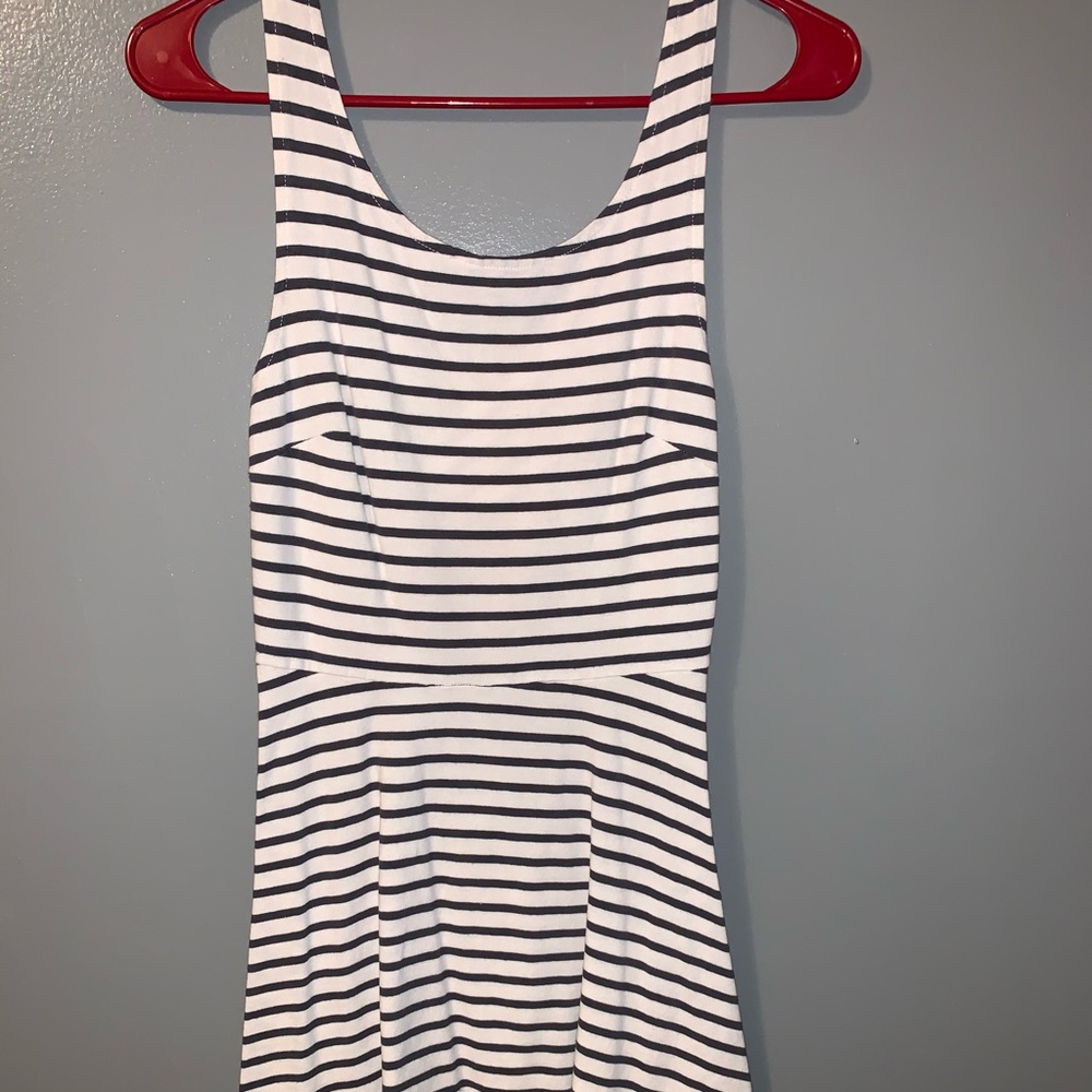 American Eagle Striped Cross/Open Back Dress